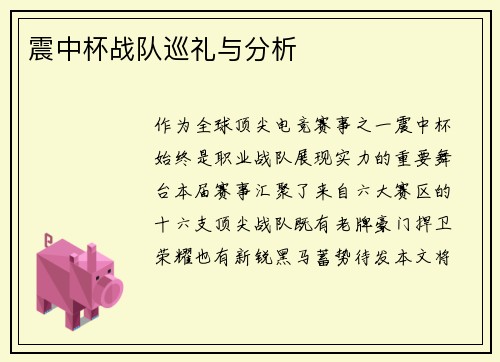 震中杯战队巡礼与分析